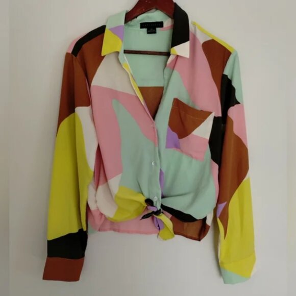 Sanctuary Tops - Sanctuary Girlfriend Tie Shirt Size XL